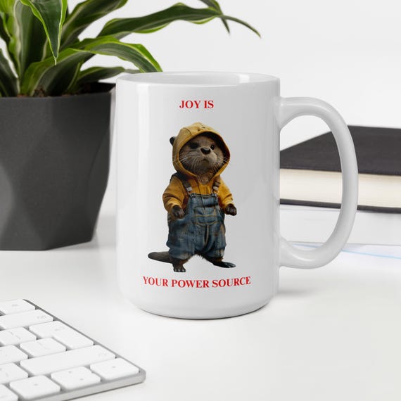 White glossy mug 15oz (OTTER)