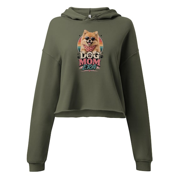 Crop Hoodie (Dog Mom Pomeranian)