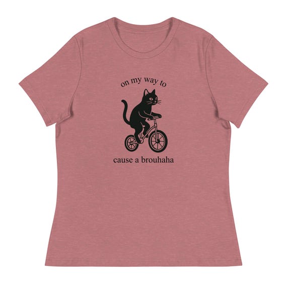 Women's Relaxed T-Shirt, Funny Cat T shirt, Gift for Cat Lover