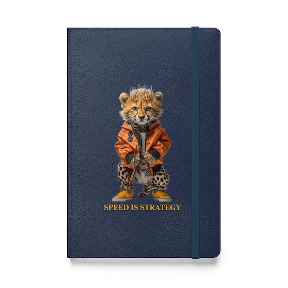 Hardcover bound notebook (Cheetah Cub)