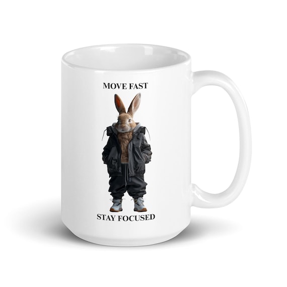 White glossy mug 15oz (Jackrabbit)