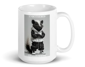 Caneca branca brilhante (Skunk)