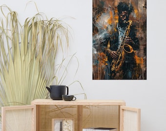 Arte Negra: Impressão em Pôster (O Saxifonista)