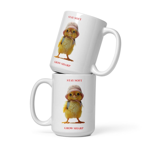 White glossy mug 15oz (CHICK)