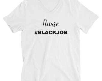 Camiseta unissex de manga curta com decote em V (Enfermeira)