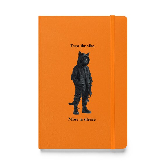 Hardcover bound notebook (Black Cat)