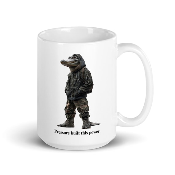 White glossy mug 15oz (Alligator)