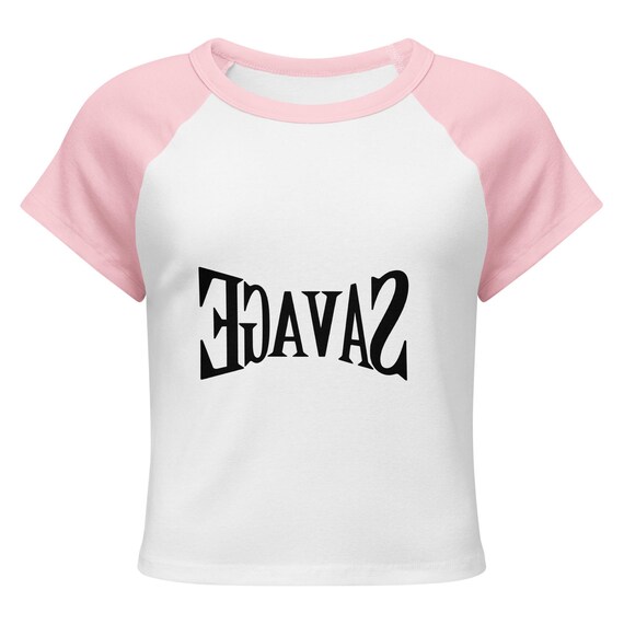 Women’s micro rib raglan baby tee (SAVAGE)
