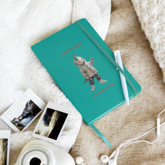 Hardcover bound notebook (NARWHAL CALF)