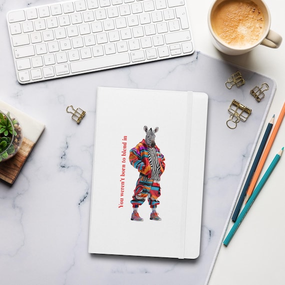 Hardcover bound notebook (Zebra)