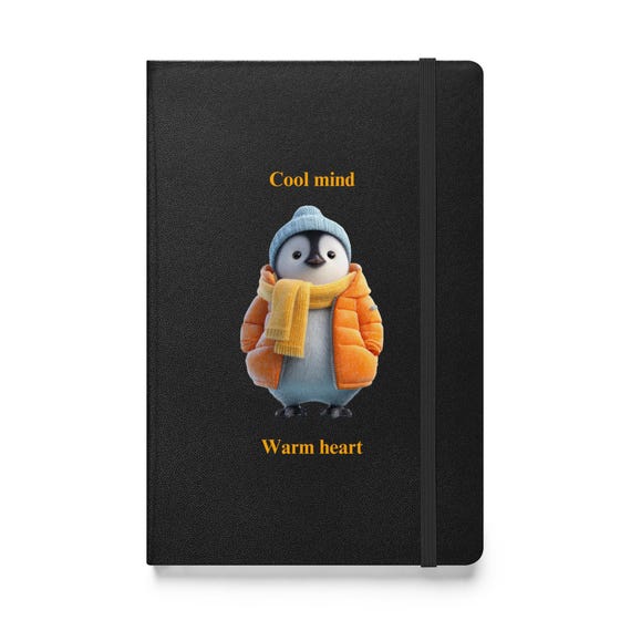 Hardcover bound notebook (Cool Penguin)