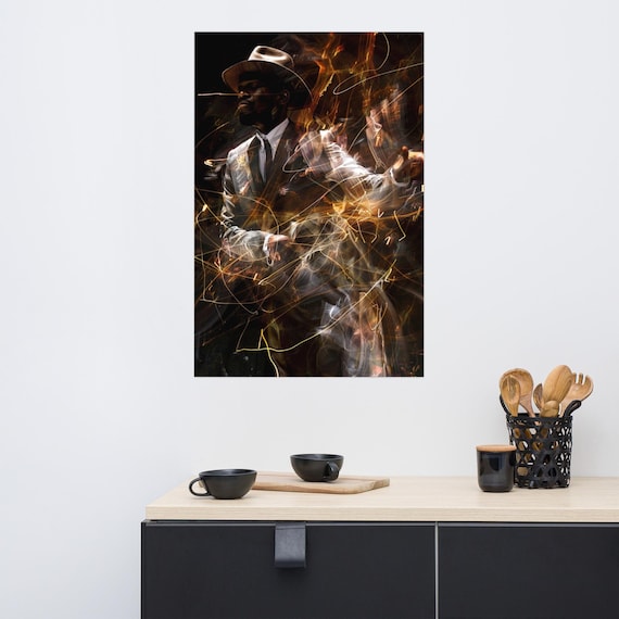 Black Art Poster Print: (The Conductor)