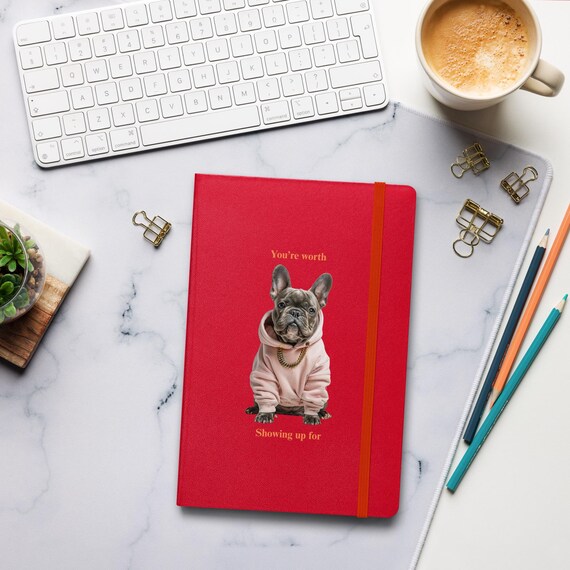 Hardcover bound notebook (French Bulldog)