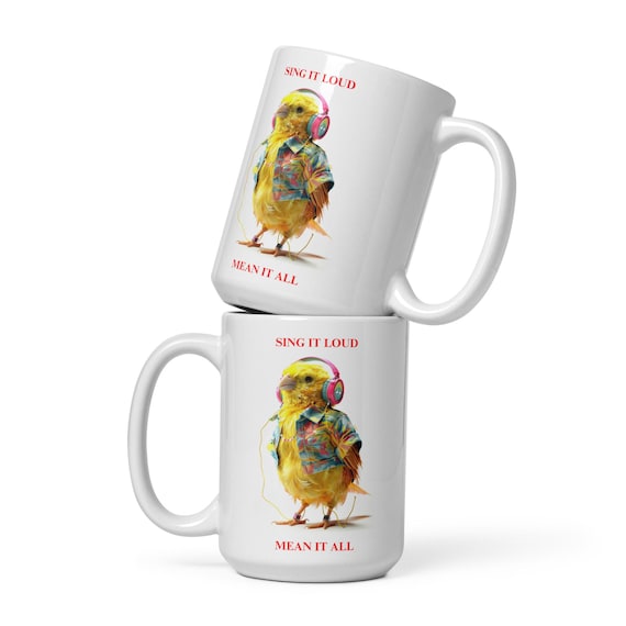 White glossy mug 15oz (CANARY)