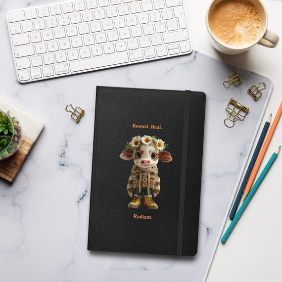 Hardcover bound notebook (Cow Calf)