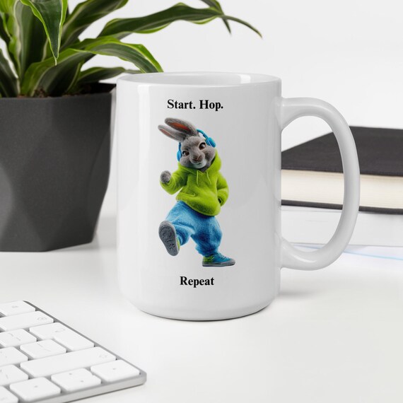 White glossy mug 15oz (Bunny)