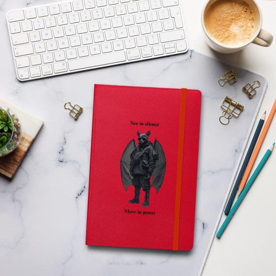 Hardcover bound notebook (Bat)