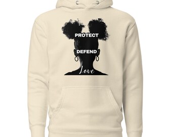 Moletom com capuz unissex (Love Defend Protect 3)