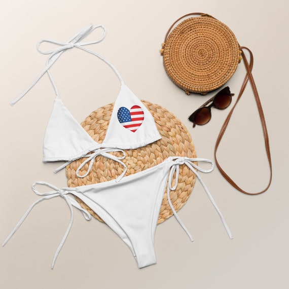 USA Bikini, All American bikini, 4th of July Bikini, America print bathing suit, USA Flag print Swimsuit, Independence Day Swim