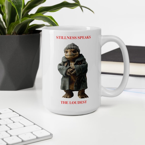 White glossy mug 15oz (TORTOISE)