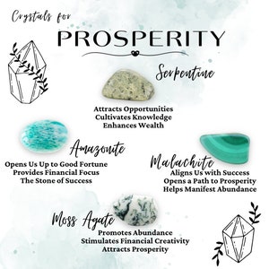 Crystal Set - Crystals for Prosperity - Malachite