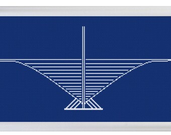 Calatrava, Milwaukee Art Museum, Cross stitch pattern