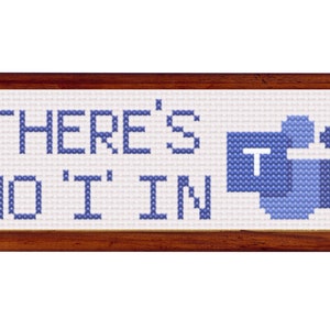 No I in Teams, Microsoft Teams cross stitch pattern