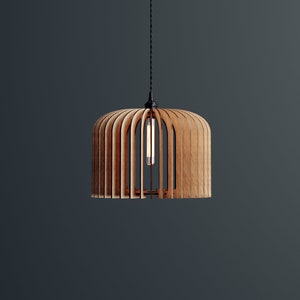 Wood Pendant Light / Modern light / Handmade Lamp / Ceiling Lamp/ Chandelier / Hanging Lights / Wood Lampshade / Lamp Shade/ Housewarming 35 image 1
