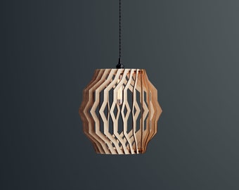 Wood Pendant Light / Modern light / Handmade Lamp / Ceiling Lamp / Chandelier / Hanging Lights / Wood Lampshade / LampShade/ Housewarming 71