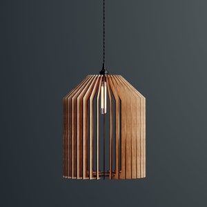 Wood Pendant Light / Modern light / Handmade Lamp / Ceiling Lamp/ Chandelier / Hanging Lights / Wood Lampshade / Lamp Shade/ Housewarming 33 image 1