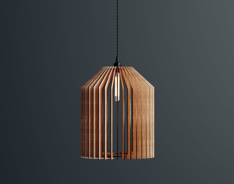 Wood Pendant Light / Modern light / Handmade Lamp / Ceiling Lamp/ Chandelier / Hanging Lights / Wood Lampshade / Lamp Shade/ Housewarming 33 image 1