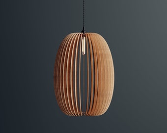 Karimi -Wood Pendant Light / Modern light / Handmade Lamp / Ceiling Lamp/ Chandelier  / Wood Lampshade / Lamp Shade/ Housewarming 113