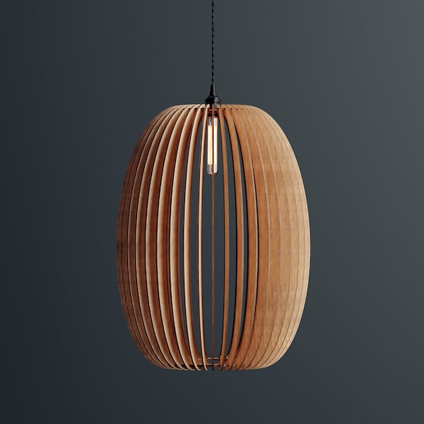 Karimi -Wood Pendant Light / Modern light / Handmade Lamp / Ceiling Lamp/ Chandelier  / Wood Lampshade / Lamp Shade/ Housewarming 113