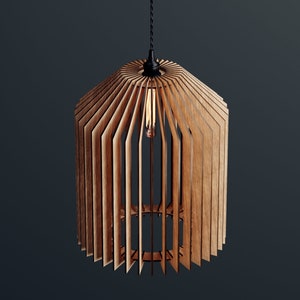 Wood Pendant Light / Modern light / Handmade Lamp / Ceiling Lamp/ Chandelier / Hanging Lights / Wood Lampshade / Lamp Shade/ Housewarming 33 image 5
