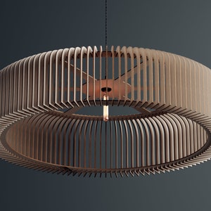 Wood Pendant Light / Modern light / Handmade Lamp / Ceiling Lamp / Chandelier / Hanging Lights / Wood Lampshade / LampShade/ Housewarming 16 image 5