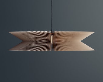 Njeri- Wood Pendant Light / Modern light / Handmade Lamp / Ceiling Lamp/ Chandelier / Hanging Lights / Wood Lampshade / Lamp Shade 46