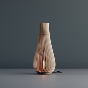 Modern Wood Lamp Shade/ Floor Lamp/ Statement Lampshade/ Handmade Light Shade/ Housewarming Gift/ Wedding Gift/ Lamp Home Furnishing 81 Clear
