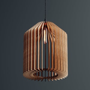 Wood Pendant Light / Modern light / Handmade Lamp / Ceiling Lamp/ Chandelier / Hanging Lights / Wood Lampshade / Lamp Shade/ Housewarming 33 image 3