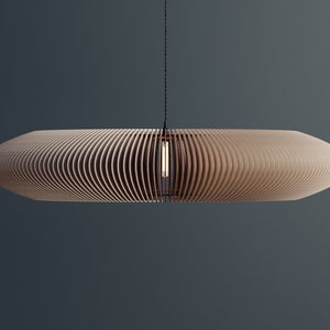 Makena - Wood Pendant Light / Modern light / Handmade Lamp / Ceiling Lamp/ Chandelier / Hanging Lights / Wood Lampshade / Lamp Shade 48
