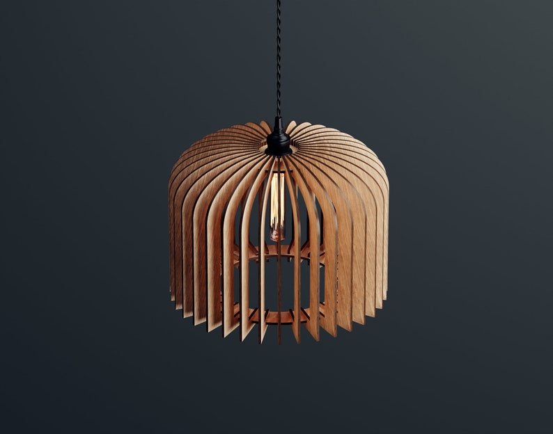 Wood Pendant Light / Modern light / Handmade Lamp / Ceiling Lamp/ Chandelier / Hanging Lights / Wood Lampshade / Lamp Shade/ Housewarming 35 image 3