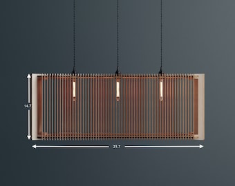 Ndinda- Wood Pendant Light / Modern light / Handmade Lamp / Ceiling Lamp/ Chandelier / Hanging Lights / Wood Lampshade / Lamp Shade 414