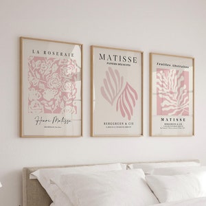 Rose poudré, Impressions Matisse, Art mural rose, Posters d'art moderne, Impressions roses, Art mural floral, Décoration murale neutre, Art de salon, Imprimable