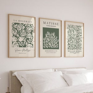 Waldgrün Prints, 3er Set, grüne Wandkunst, moderne Kunst Poster, grüne Drucke, cremefarbene Wandkunst, neutrale Wanddekoration, Wohnzimmer Kunst, Printables