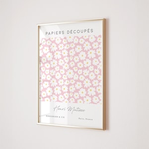 Pink Daisy Prints Set: Modern Floral Wall Art (Digital Download) image 5