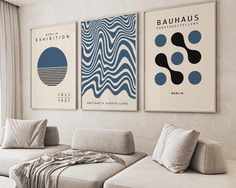 Láminas artísticas Bauhaus de la Marina Francesa, juego de 3 (descarga digital)