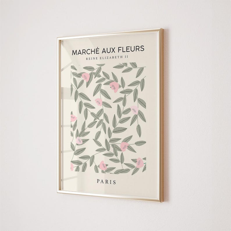 Sage Green Wall Art Print Set of 3 | William Morris and Flower Market ...