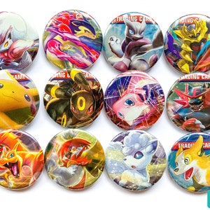PKMN Booster Pack Buttons - Upcycled TCG booster pack buttons