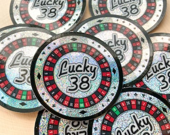 GLITTER Platinum Chip Holographic Stickers