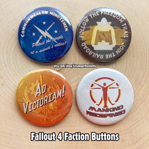 Commonwealth Faction Buttons - Fallout 4 inspired set