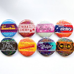 Holographisch Sparkle Nuka Flavours - 8 Button Set